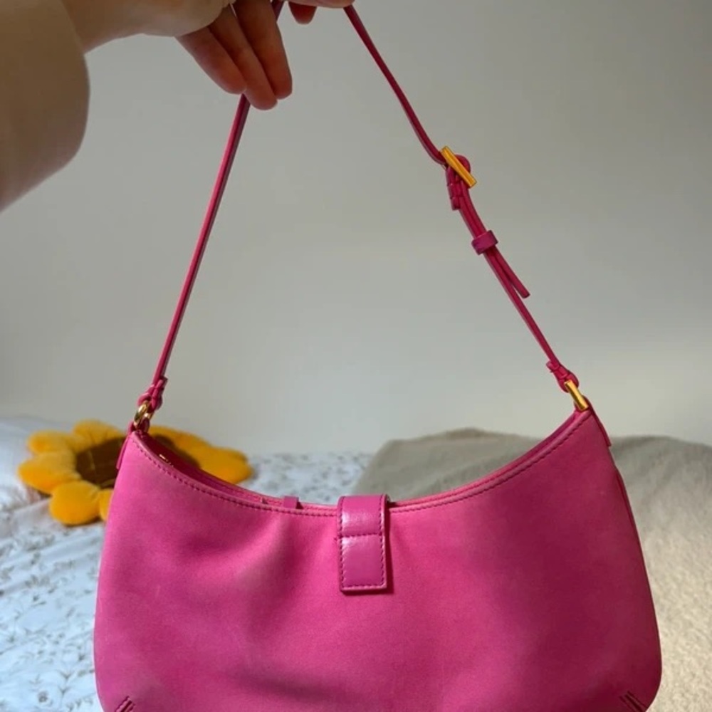 Jacquemus Pink Leather Crossbody Bag with Gold Hardware - Picture 4 of 4